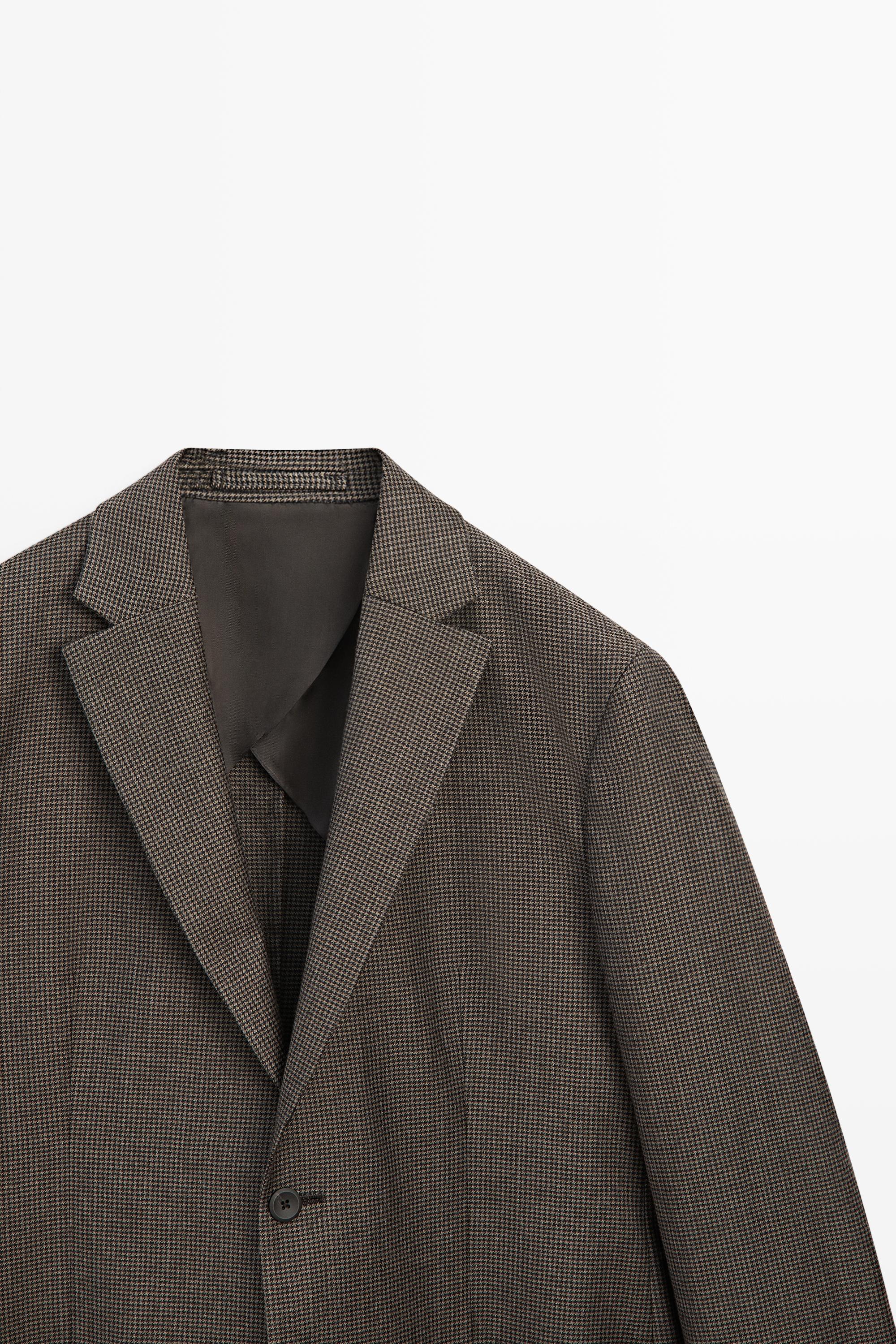 Wool-blend blazer with pocket details